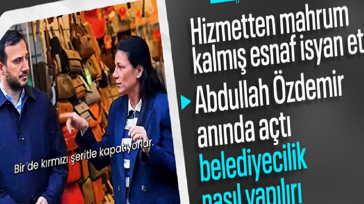 Abdullah Özdemir’in esnafla samimi sohbeti