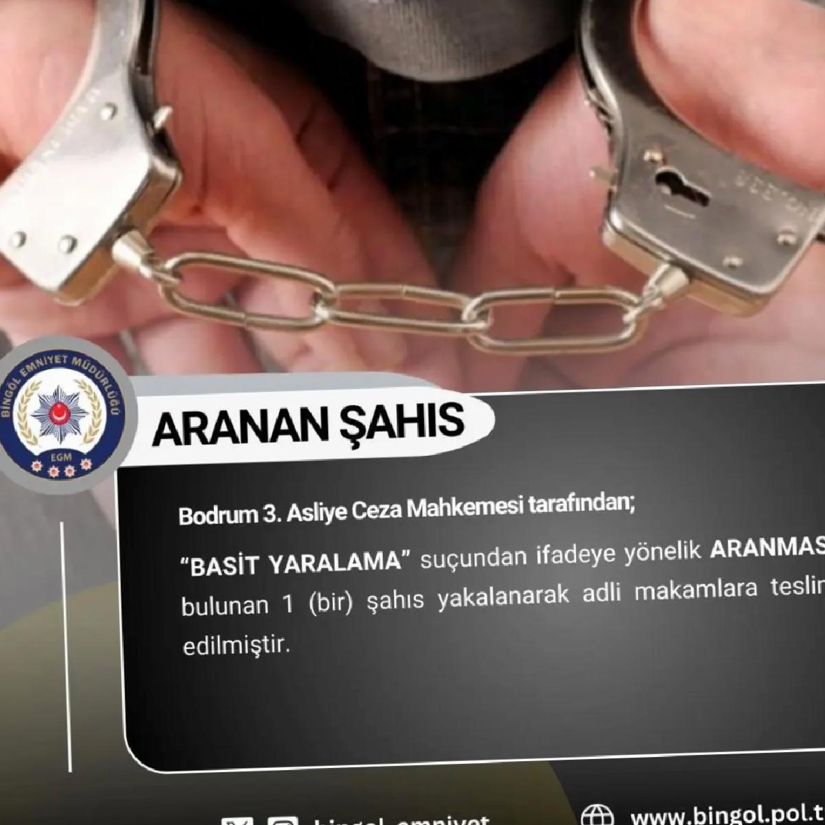 Bingöl’de 11 Aranan Şahıs Yakalandı