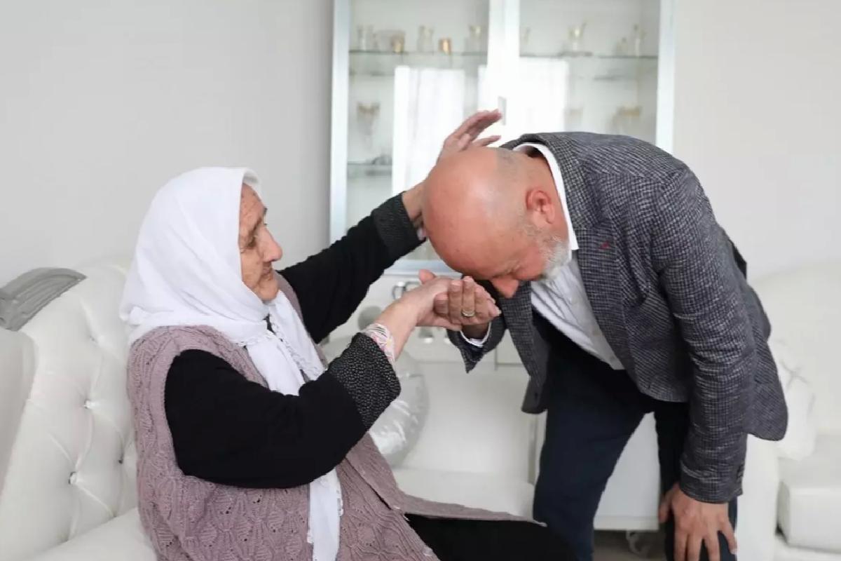 109 yaşındaki “Şemsi teyzeye” Anneler Günü ziyareti