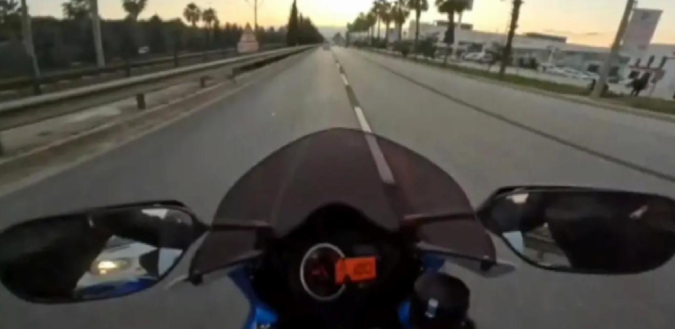280 km/h Sürat Yapan Motosiklet Şoförü Yakalandı