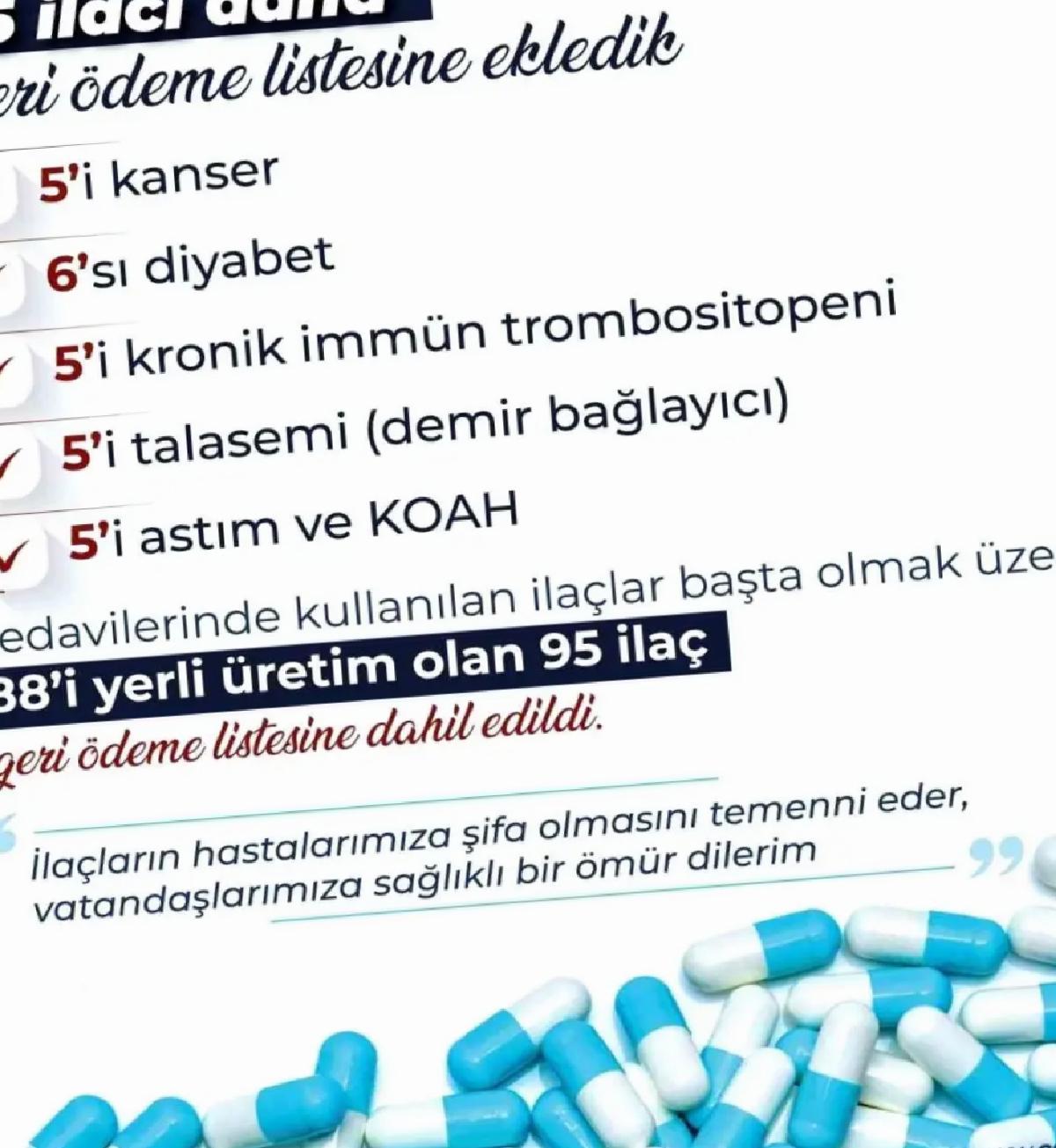 95 Yeni İlaç Geri Ödeme Listesine Eklendi