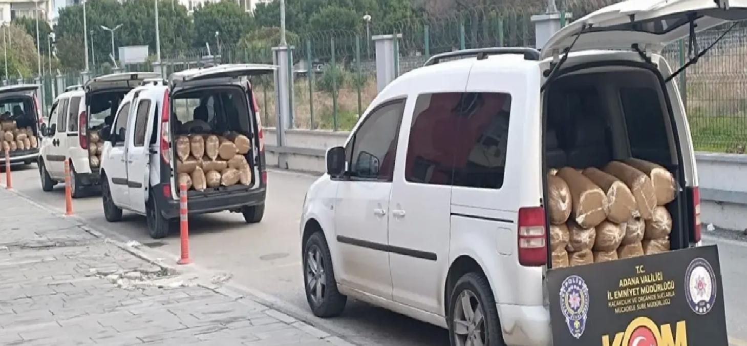 Adana’da 2 Ton Kaçak Tütün Ele Geçirildi