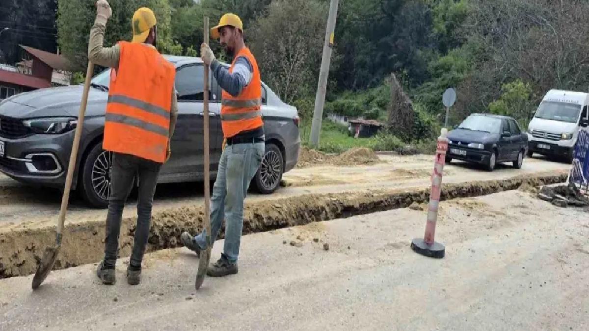 Amasra’da Doğalgaz Çalışmaları Trafiği Etkiledi