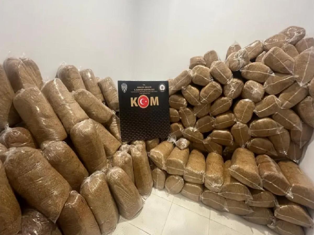 Amasya’da 1.5 Milyon TL’lik Kaçak Tütün Ele Geçirildi