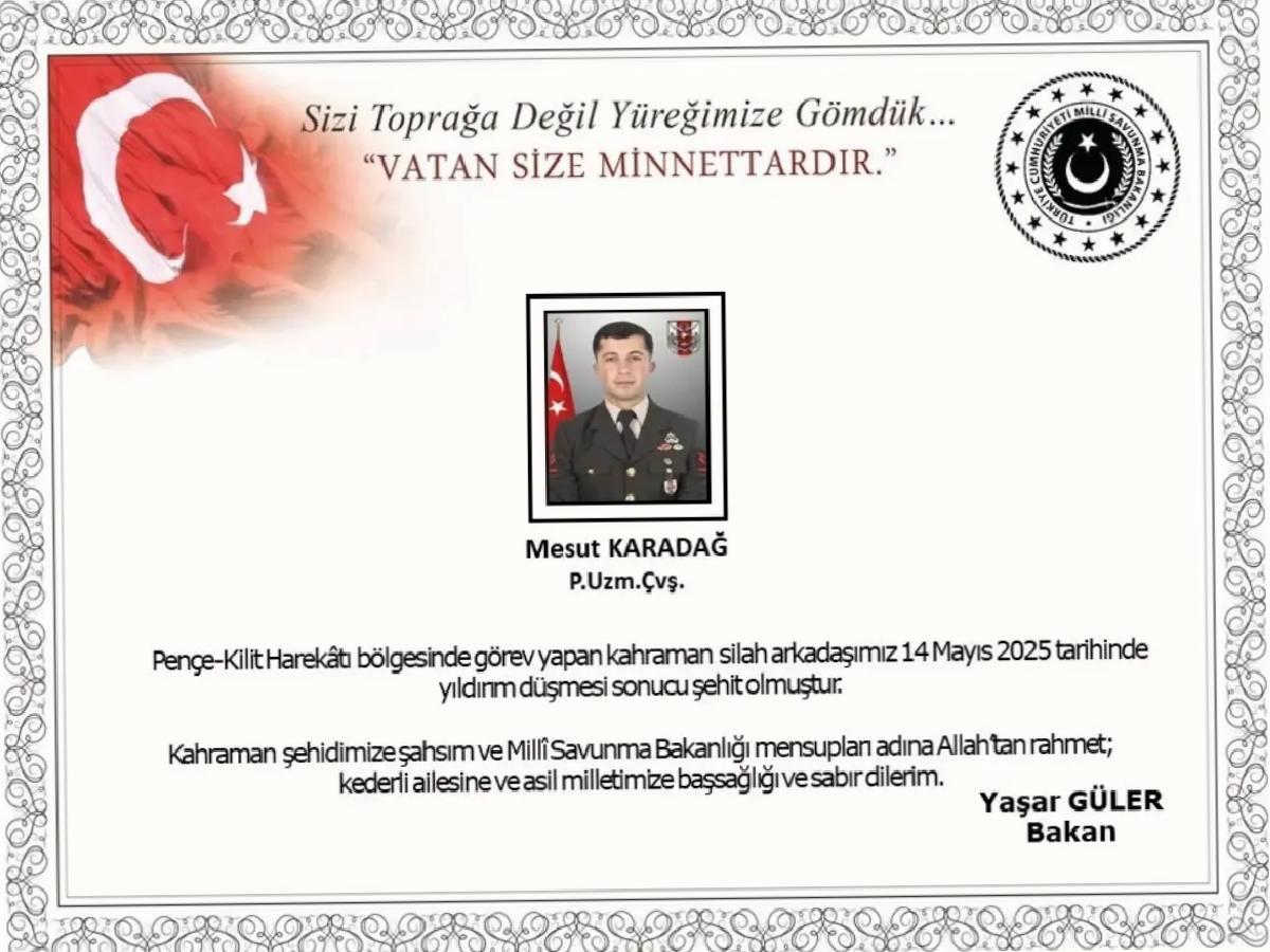 Bakan Güler’den Taziye Mesajı
