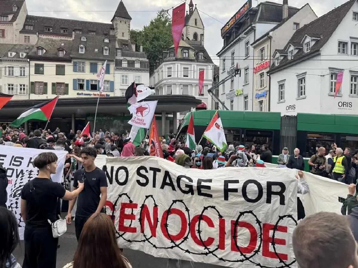 Basel’de İsrail’e Eurovision Protestosu