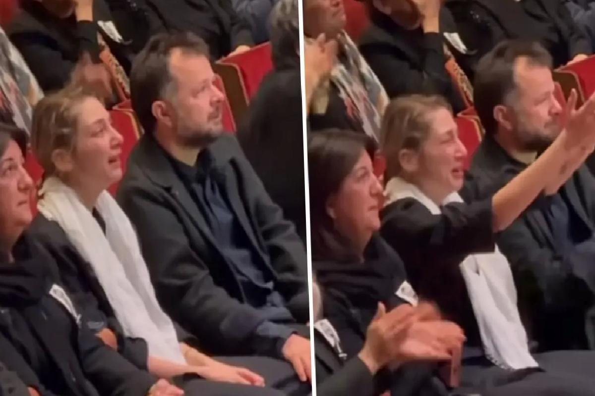 Başkan’ın kızı ekranda babasını görünce gözyaşlarına boğuldu