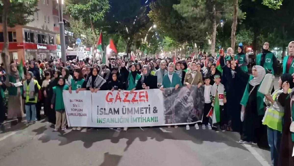 Batman’da Gazze İçin Yürüyüş