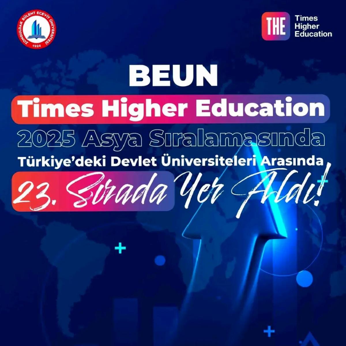 BEUN, Asya Üniversiteleri Sıralaması’nda 23. Sırada