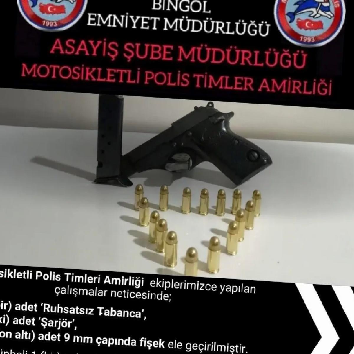 Bingöl’de Ruhsatsız Silah Ele Geçirildi