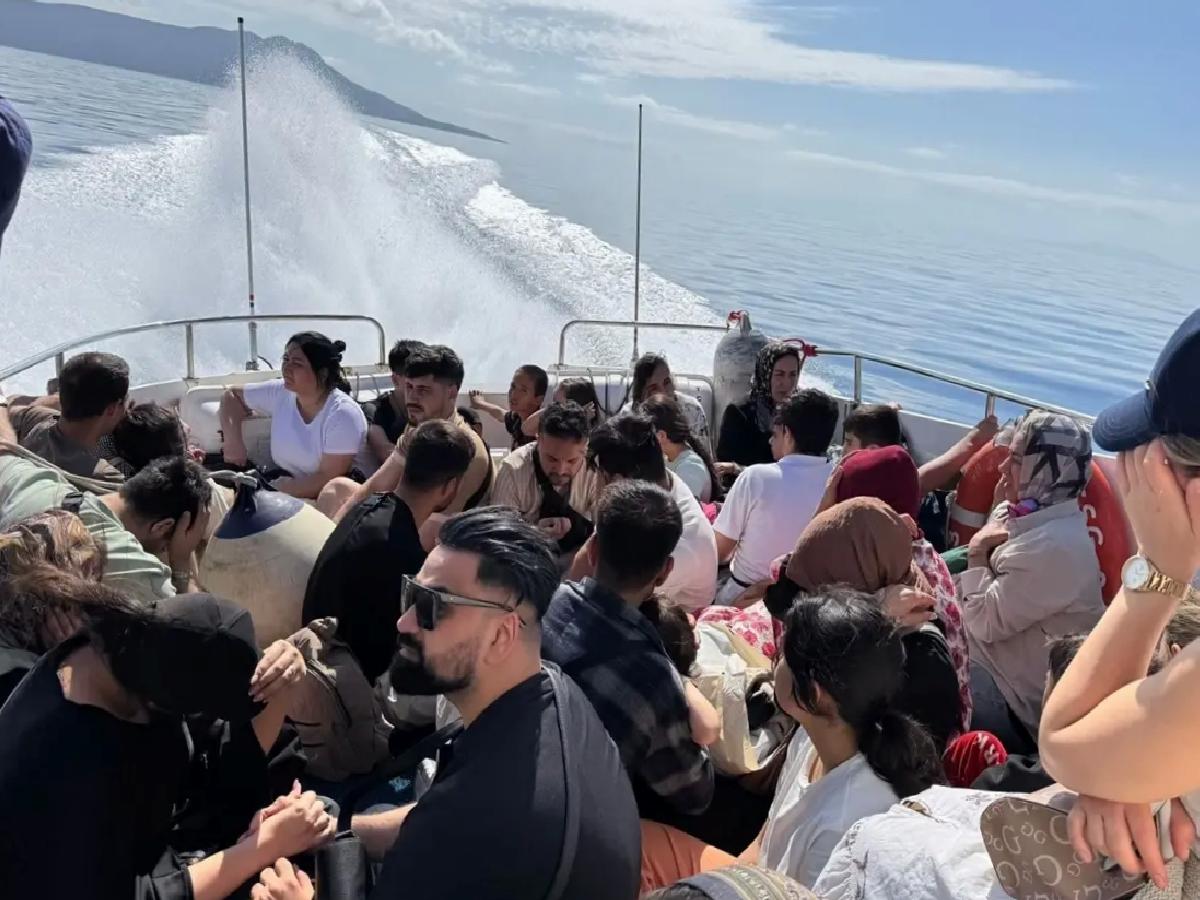 Bodrum açıklarında 95 göçmen yakalandı