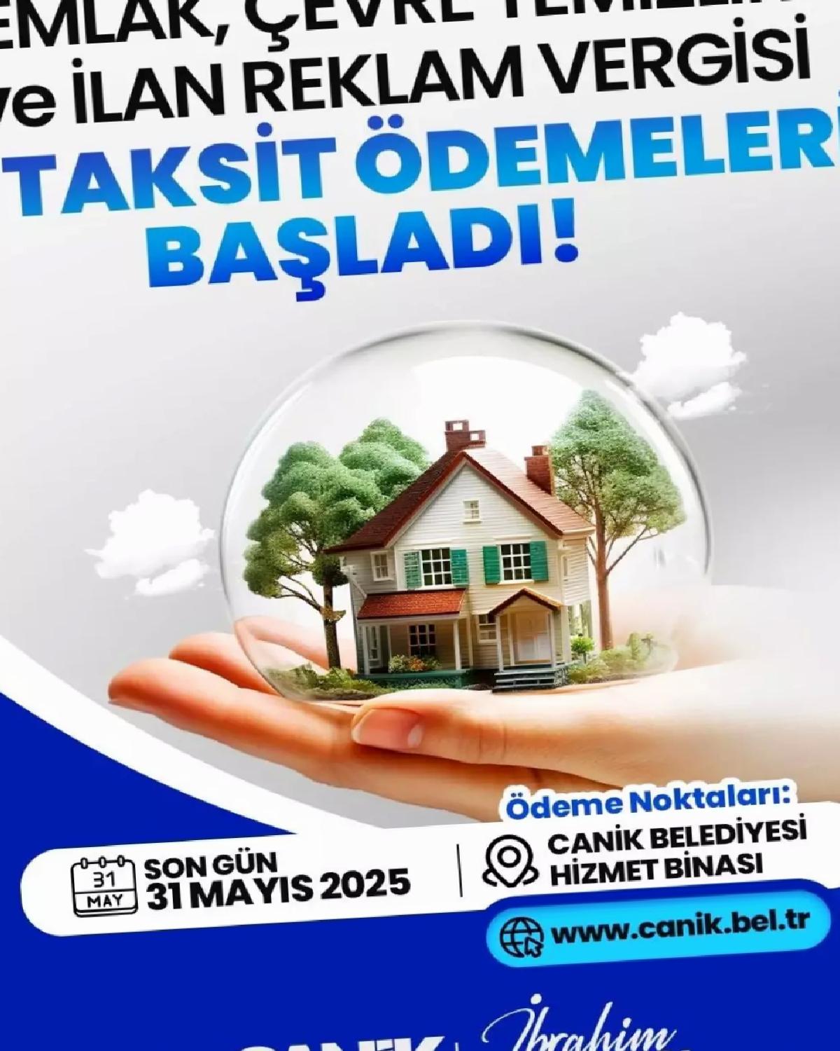 Canik’te 2025 Vergi Ödemeleri İçin Son Tarih 31 Mayıs