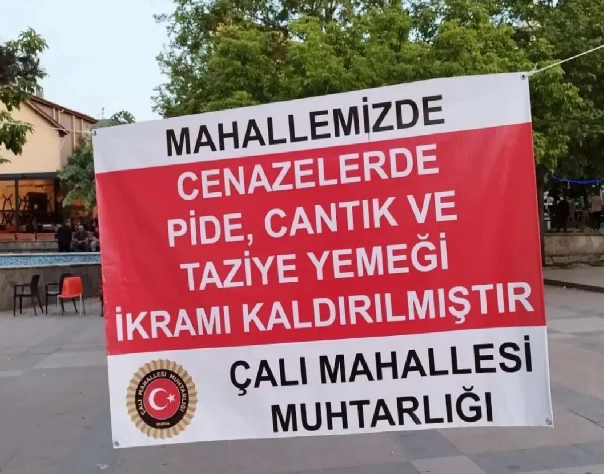 Cenazelerde Yemek İkramı Sona Erdi