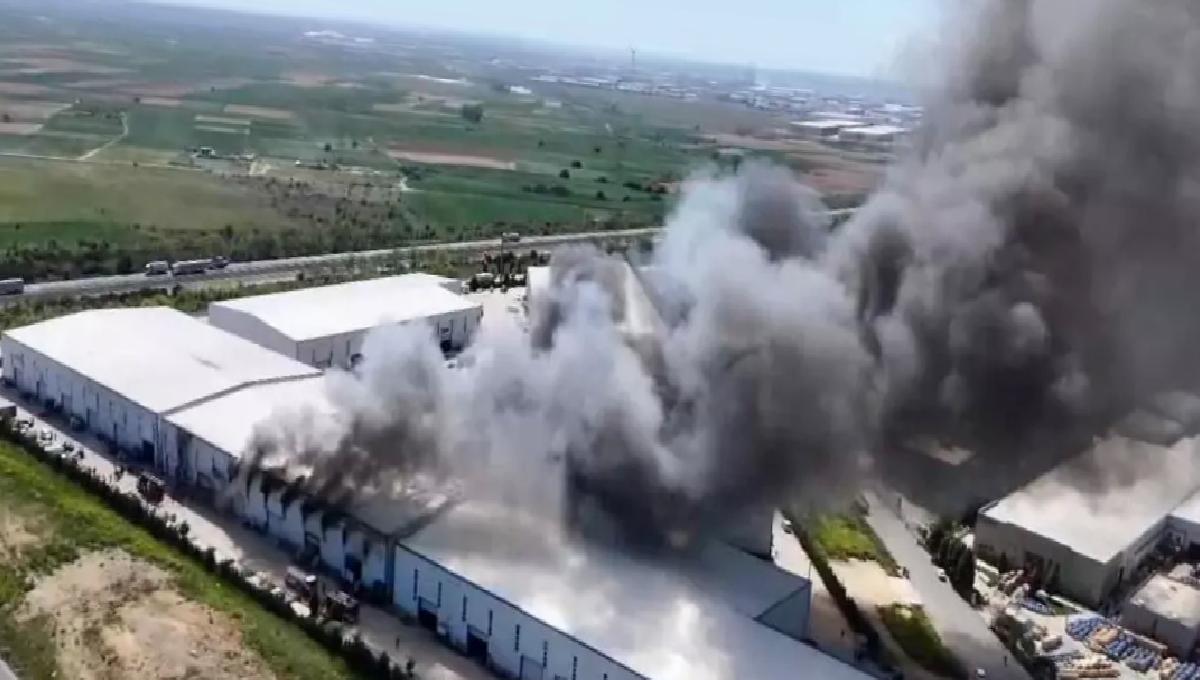 Çerkezköy’de Fabrika Yangını