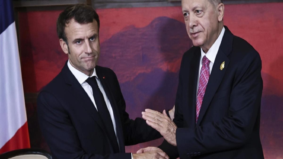 Cumhurbaşkanı Erdoğan, Macron ile görüştü