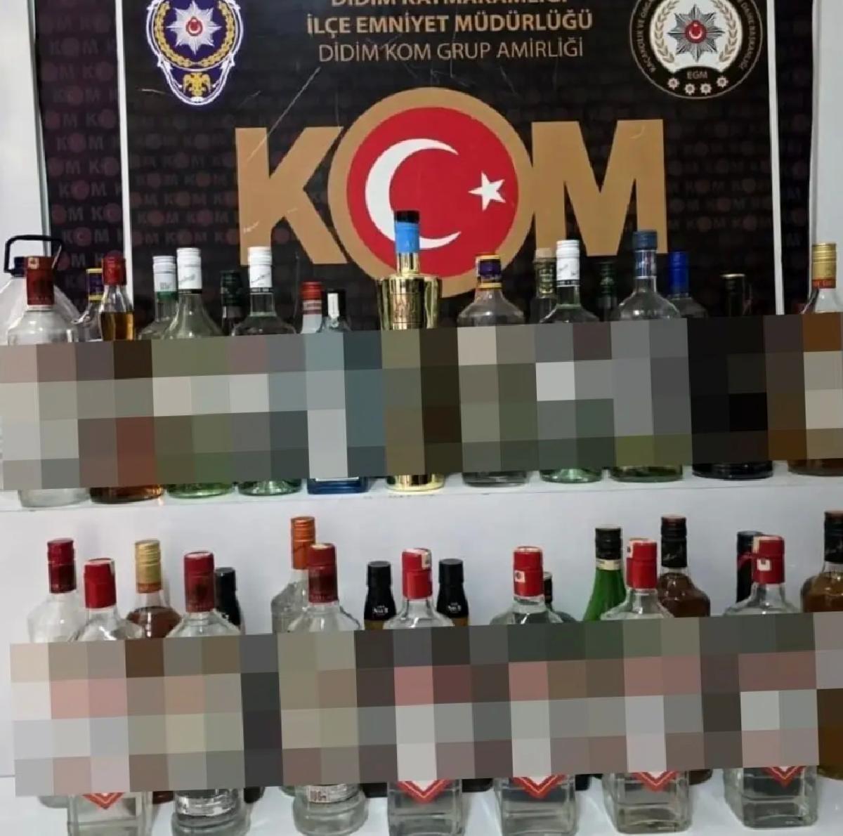 Didim’de 40 Şişe Kaçak İçki Ele Geçirildi