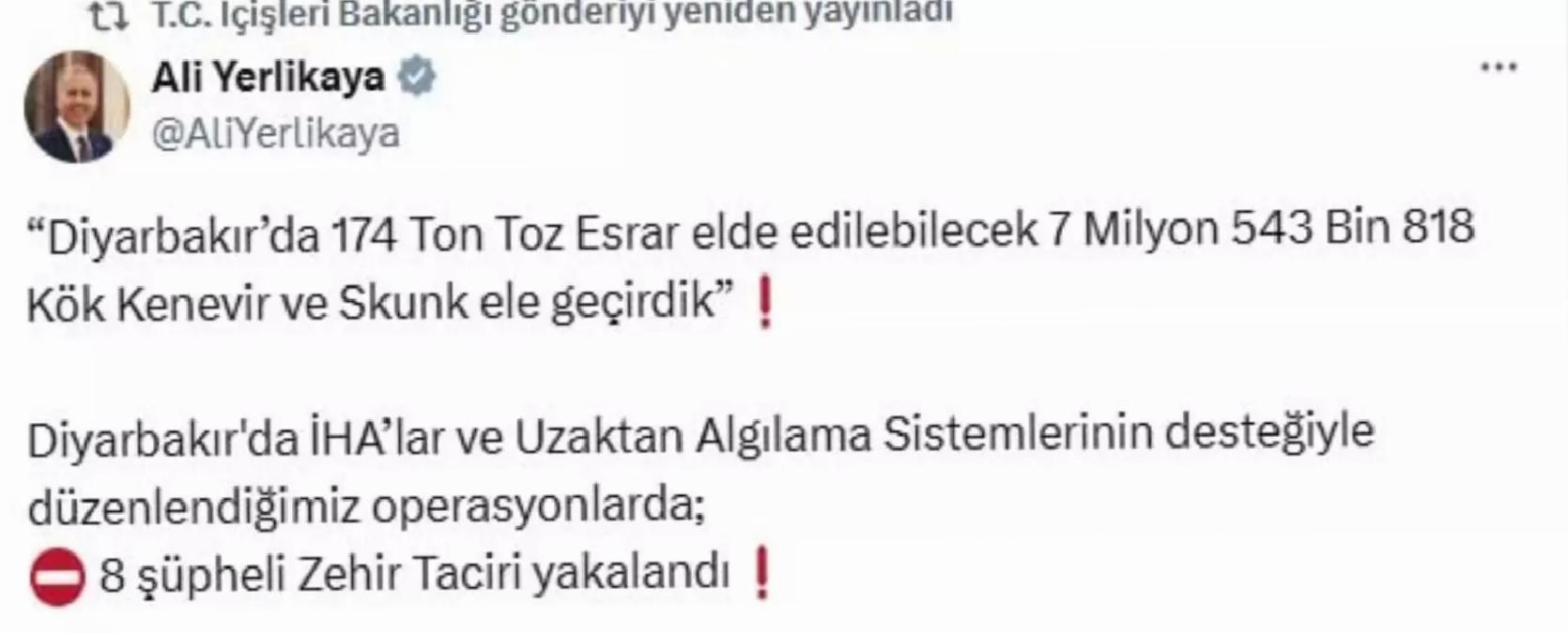 Diyarbakır’da Narkotik Operasyonu: 8 Kuşkulu Yakalandı
