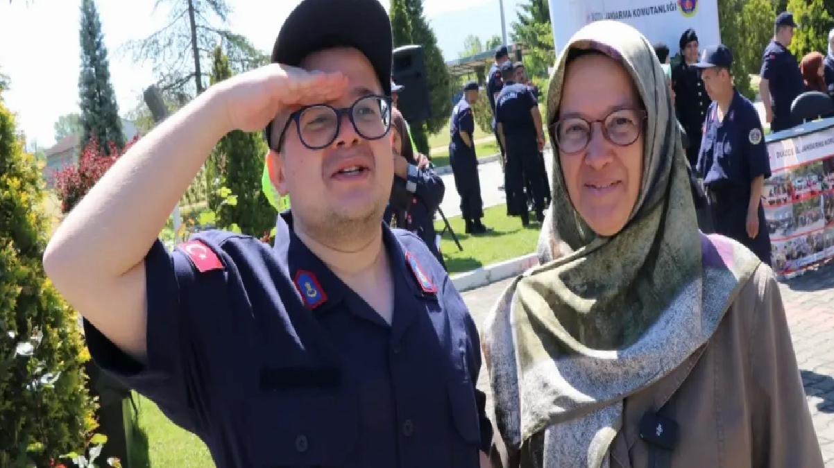 Düzce’de Engelli Bireylere Temsili Askerlik Törünü