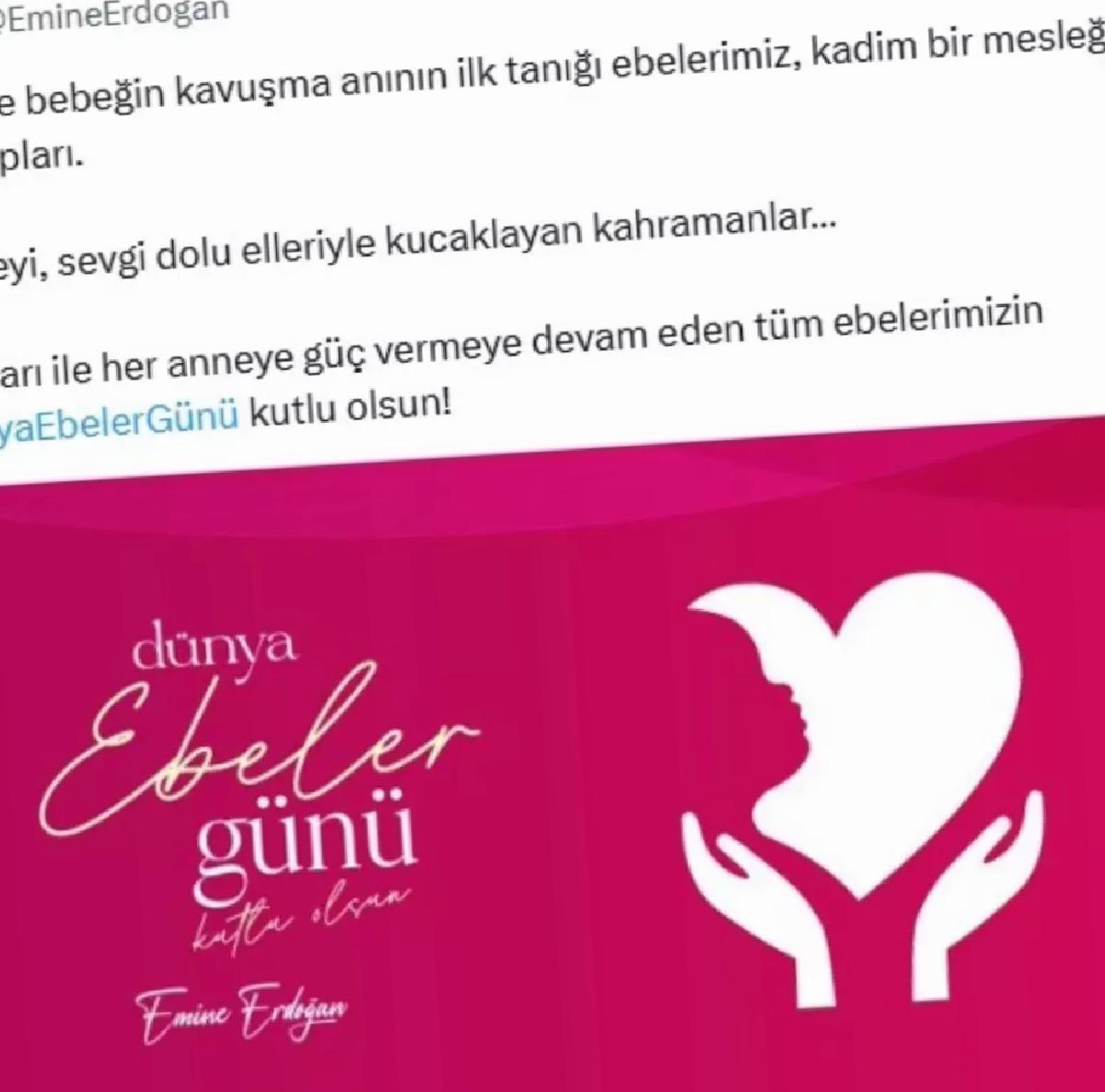 Emine Erdoğan Dünya Ebeler Günü’nü Kutladı