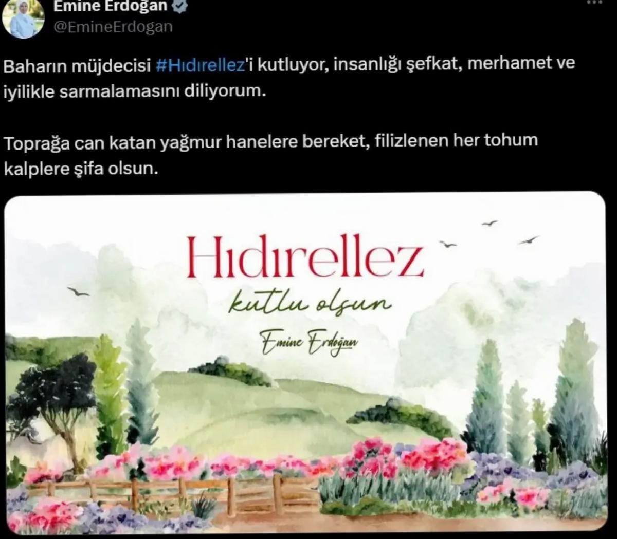 Emine Erdoğan Hıdırellez’i Kutladı