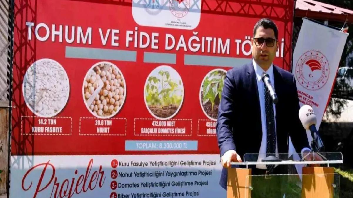 Erzincan’da Çiftçilere Domates Fidesi Dağıtıldı