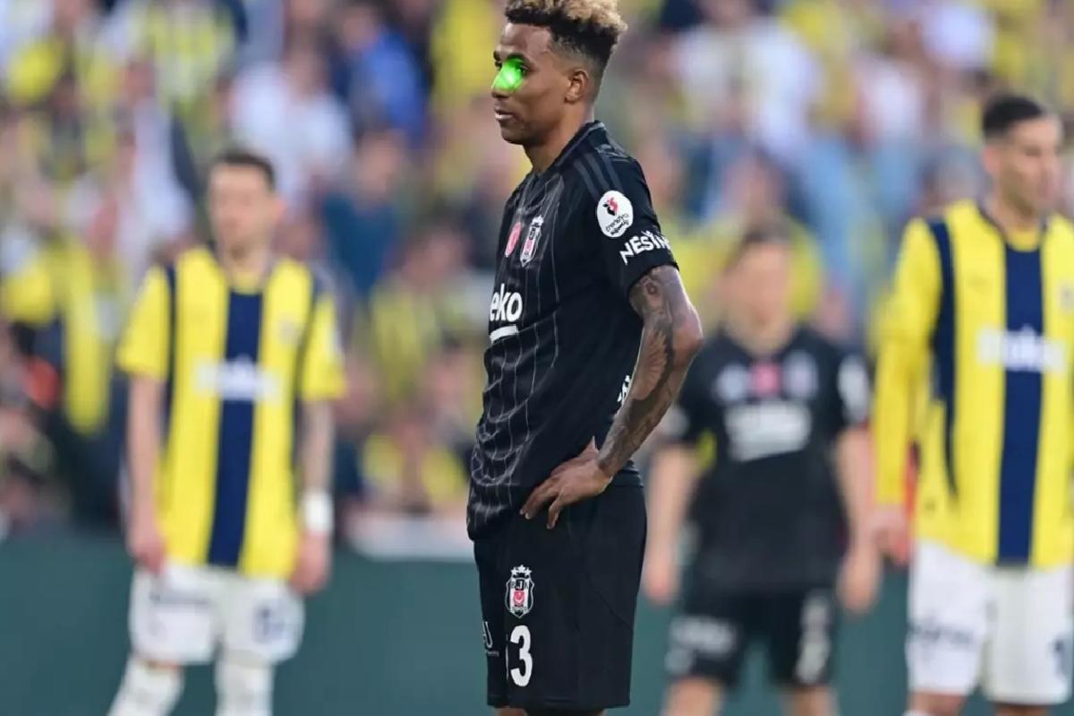 Fenerbahçe-Beşiktaş derbisinde Gedson Fernandes’e lazer tutan taraftar gözaltına alındı