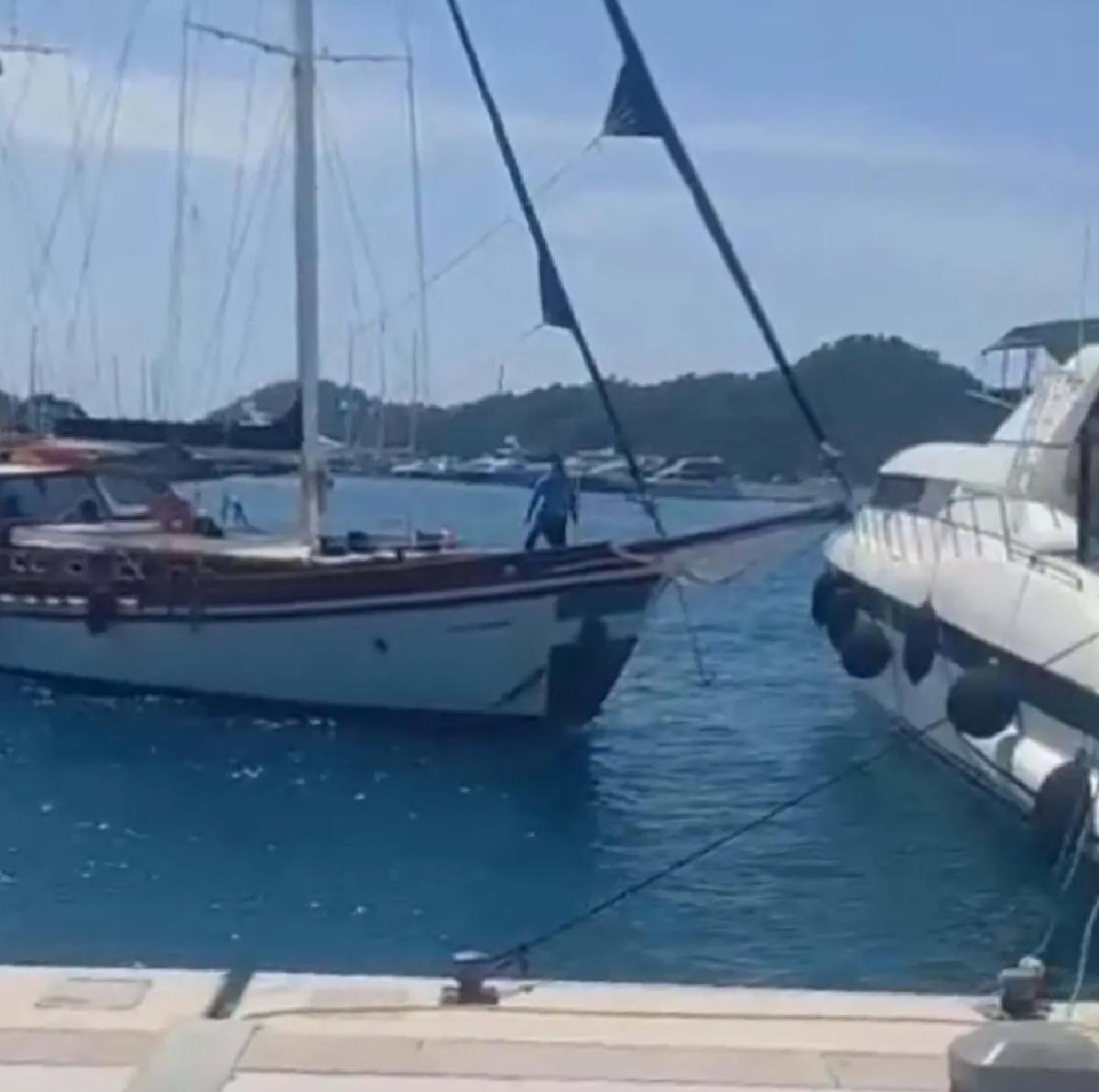 Fethiye’de Gulet ile Motoryat Çarpıştı