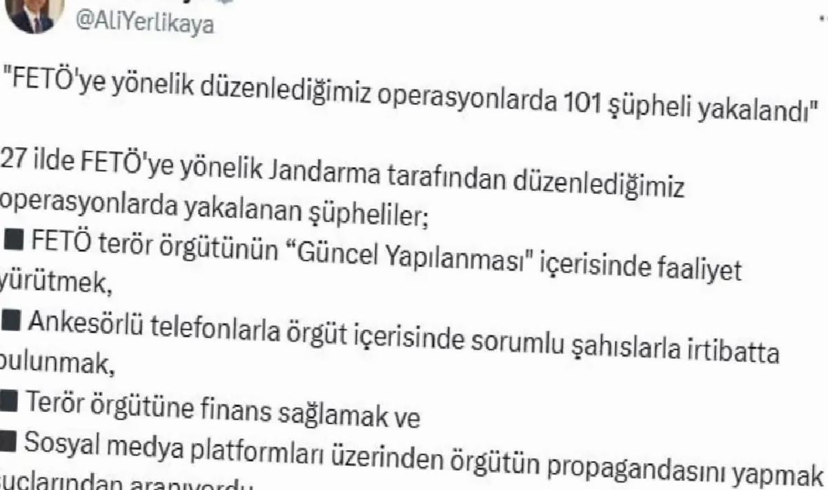 FETÖ’ye 27 Vilayet’te Operasyon: 101 Gözaltı