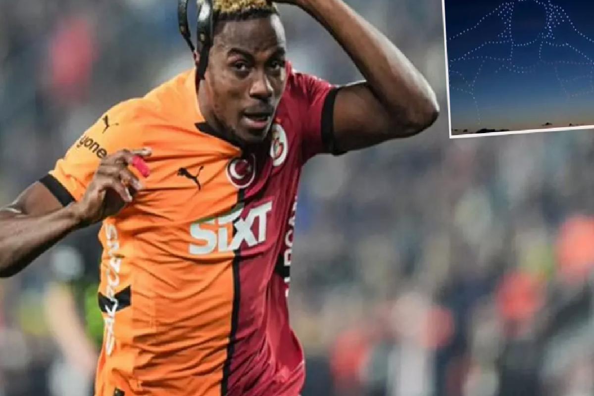 Galatasaray’dan Osimhen’e özel görülmemiş drone gösterisi şovu