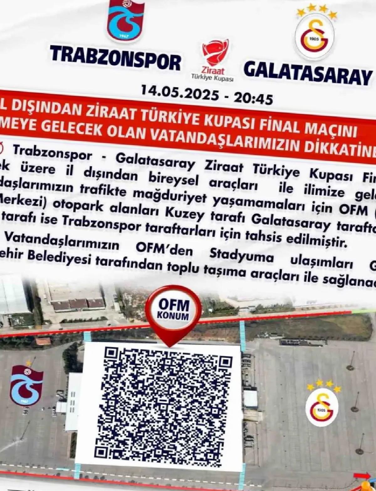Gaziantep’te Ziraat Türkiye Kupası Finali İçin Park Alanları Belirlendi