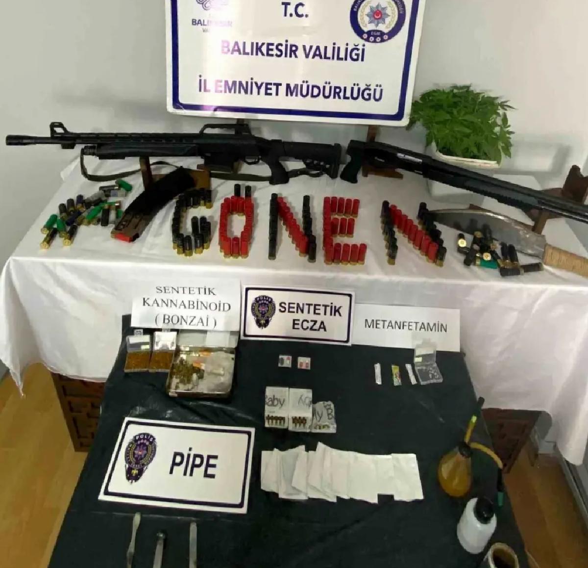 Gönen’de Uyuşturucu ve Silah Operasyonu