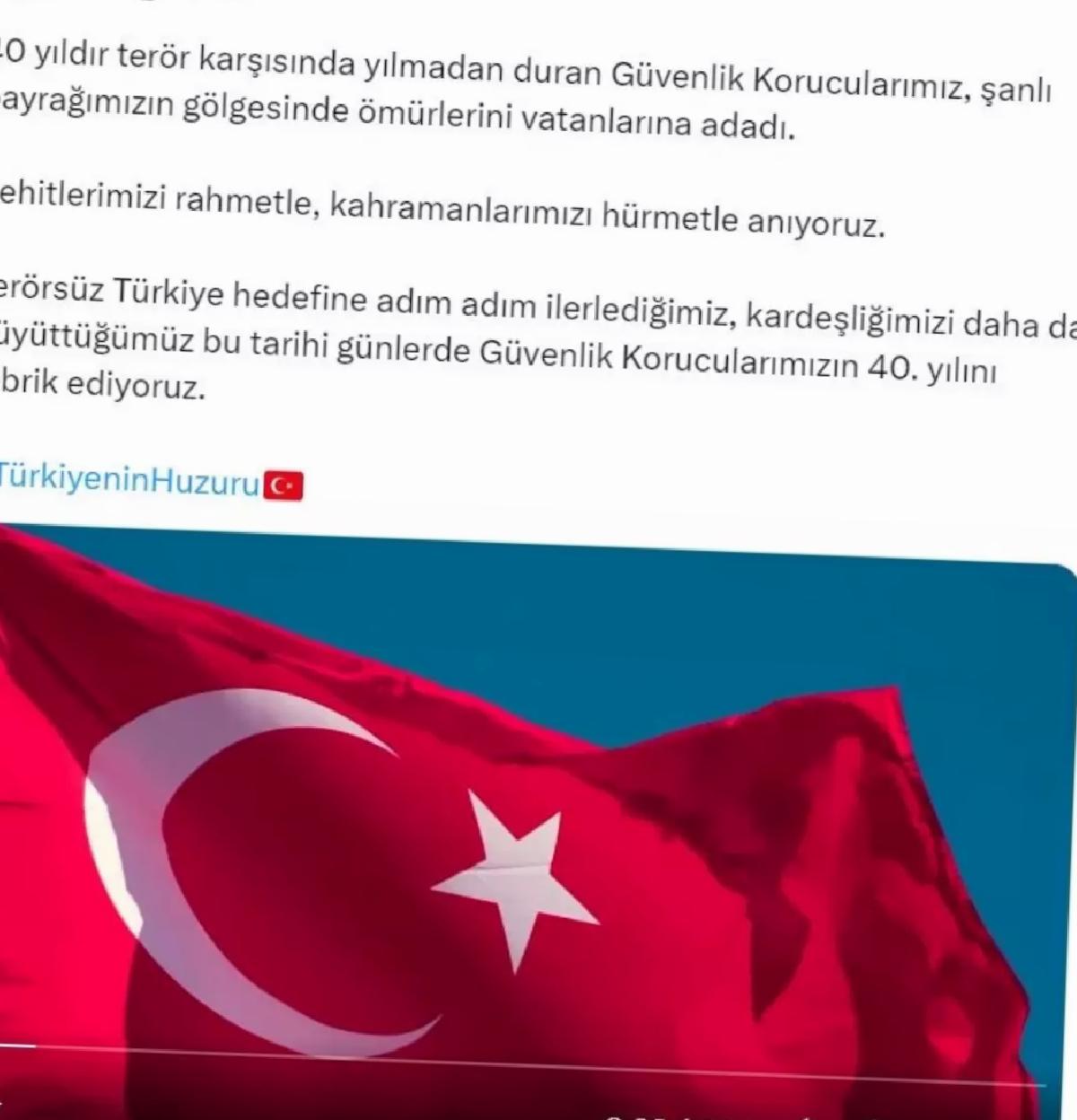 İçişleri Bakanlığı’ndan Güvenlik Korucularına Kutlama Bildirisi