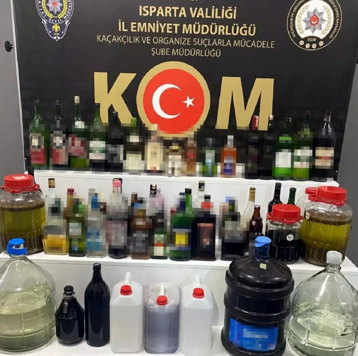 Isparta’da Kaçak Alkol Operasyonu