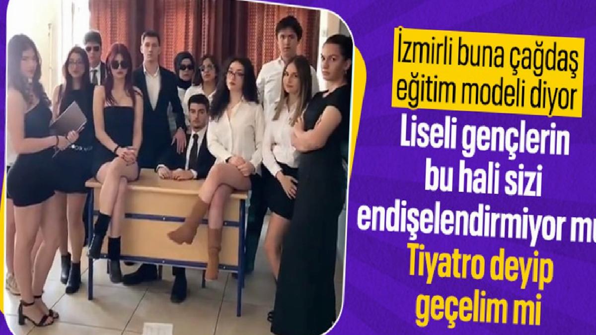 İzmir’de lisede gençlerin çektiği görüntü reaksiyona neden oldu