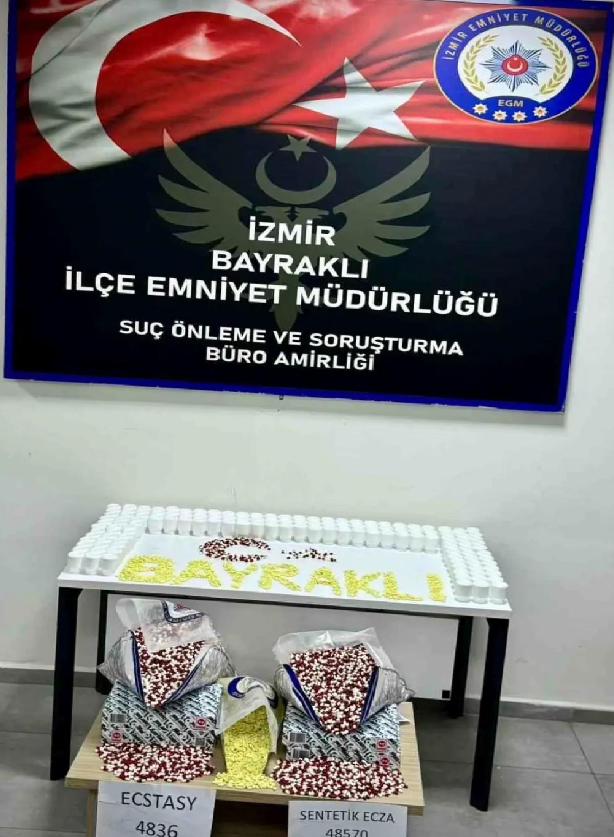 İzmir’de Uyuşturucu Operasyonu: 48 Bin Sentetik Hap Ele Geçirildi