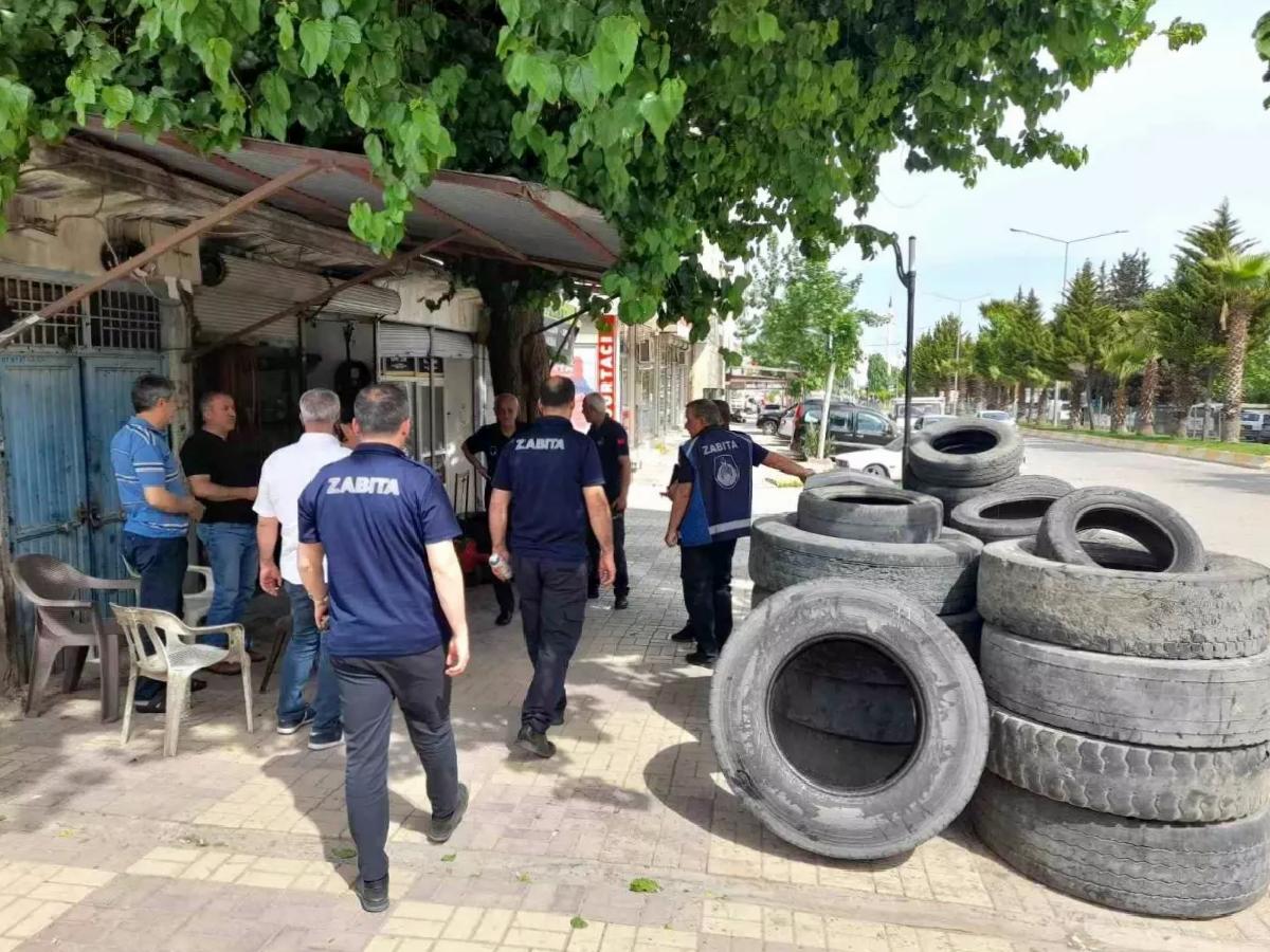 Kahta Belediyesi Kaldırım İşgallerine Karşı Kontrollerini Sürdürüyor