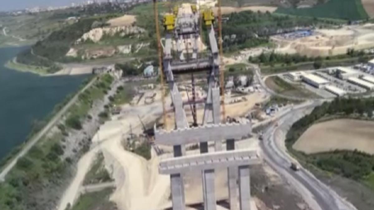 Kanal İstanbul’un birinci köprüsünün ayakları 100 metreyi aştı