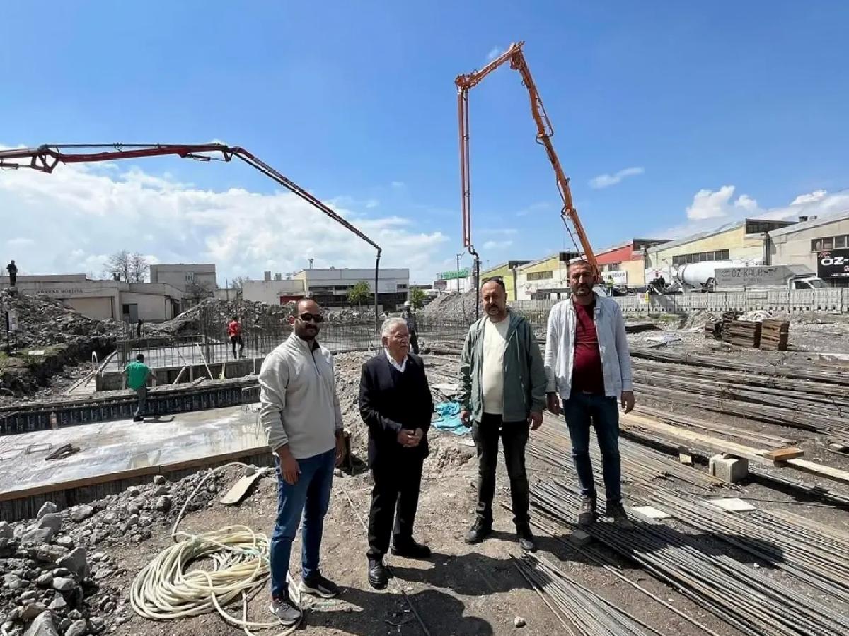 Kayseri’de Yeni Cami İnşaatı İncelendi