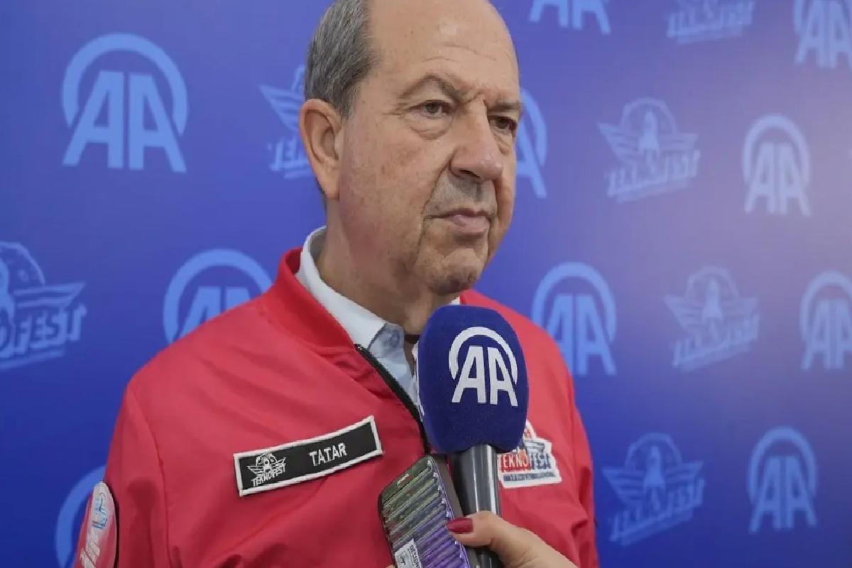 KKTC Cumhurbaşkanı Tatar, TEKNOFEST KKTC’de AA standını ziyaret etti Açıklaması