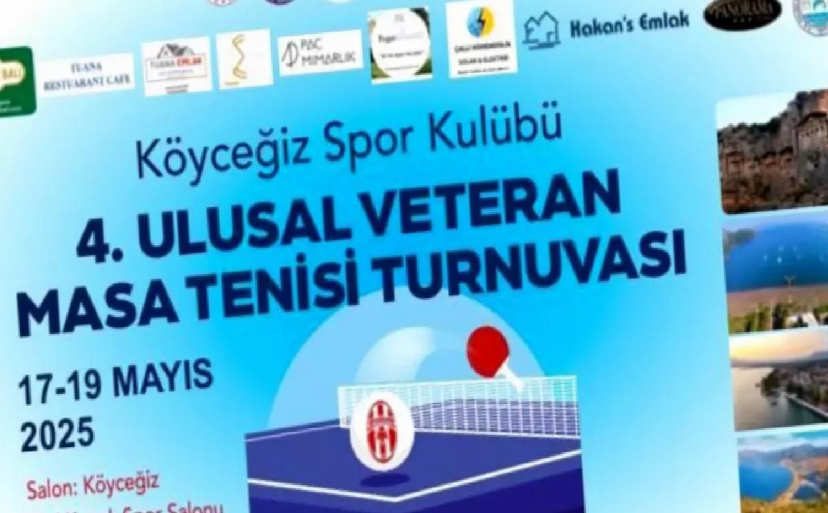 Köyceğiz’de Ulusal Veteran Masa Tenisi Turnuvası