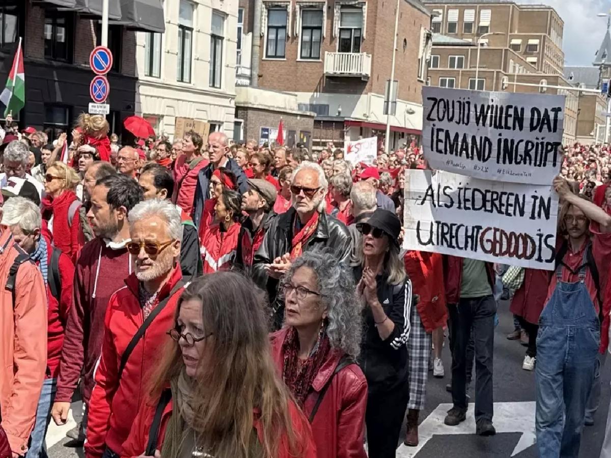 Lahey’de Filistin İçin Büyük Protesto