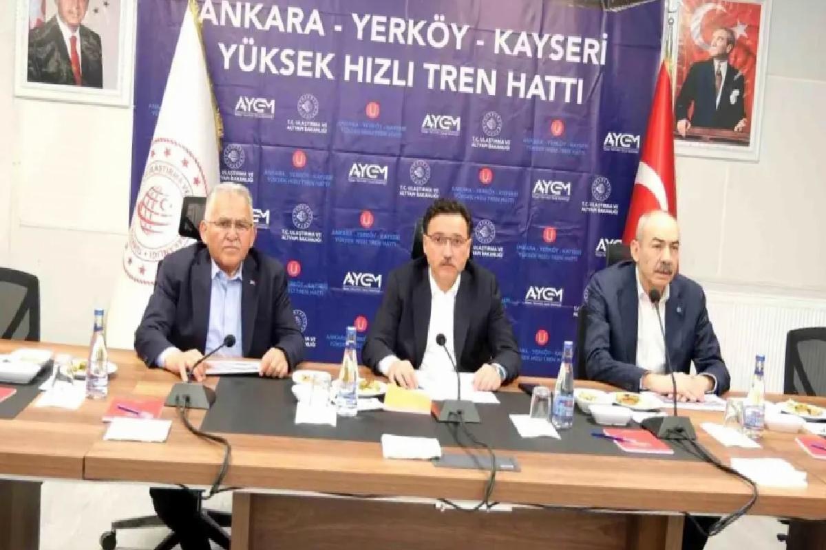 Lider Büyükkılıç’tan yüksek süratli tren şantiyesinde inceleme