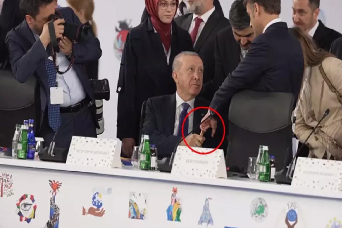 Manzara bomba! Erdoğan, Macron’un üstünlük kurma gayretine müsaade vermedi