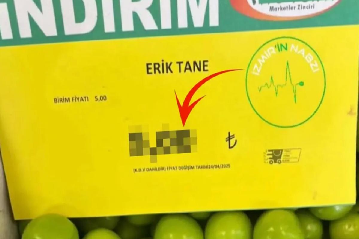 Markette tane ile satılan eriğin fiyatını görenler gözlerine inanamadı