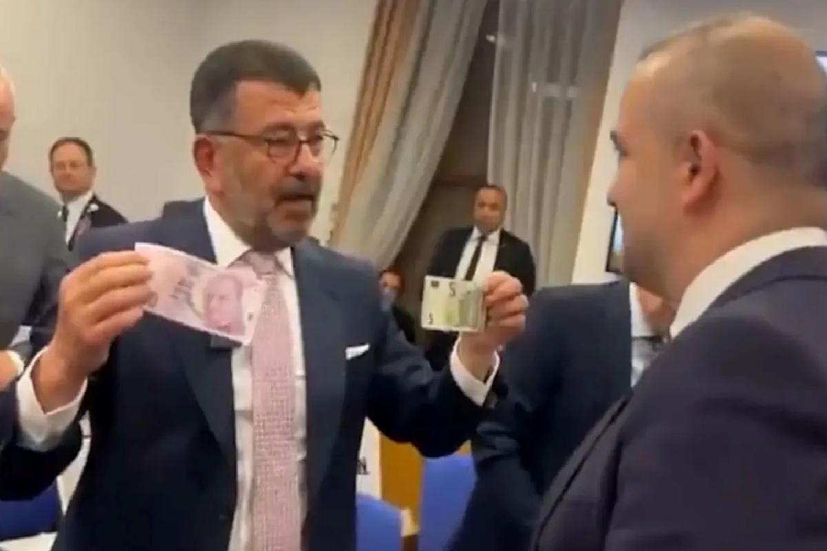 Merkez Bankası Başkanı Karahan’a Meclis’te dövizli protesto