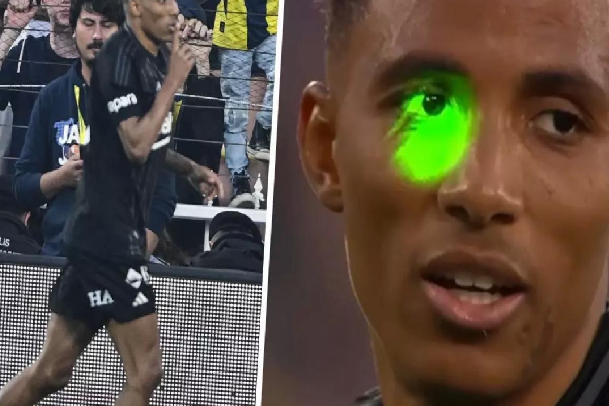 Penaltının başına geçen Gedson Fernandes’e lazer tuttular