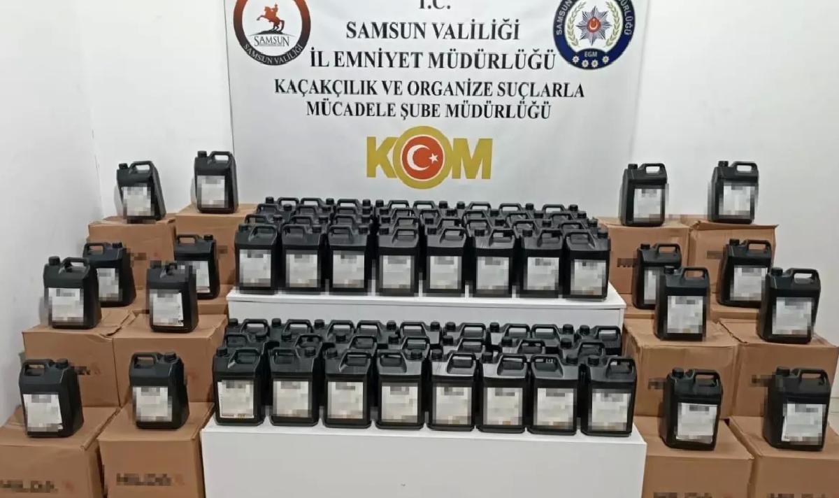 Samsun’da 1 Ton Etil Alkol Ele Geçirildi