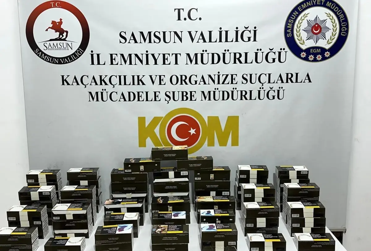 Samsun’da 18 Bin Kaçak Makaron Ele Geçirildi