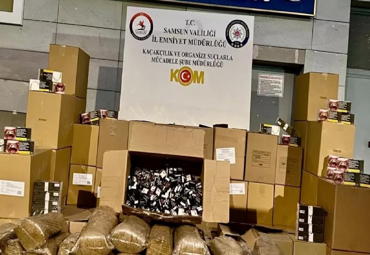 Samsun’da Kaçak Sigara Operasyonu