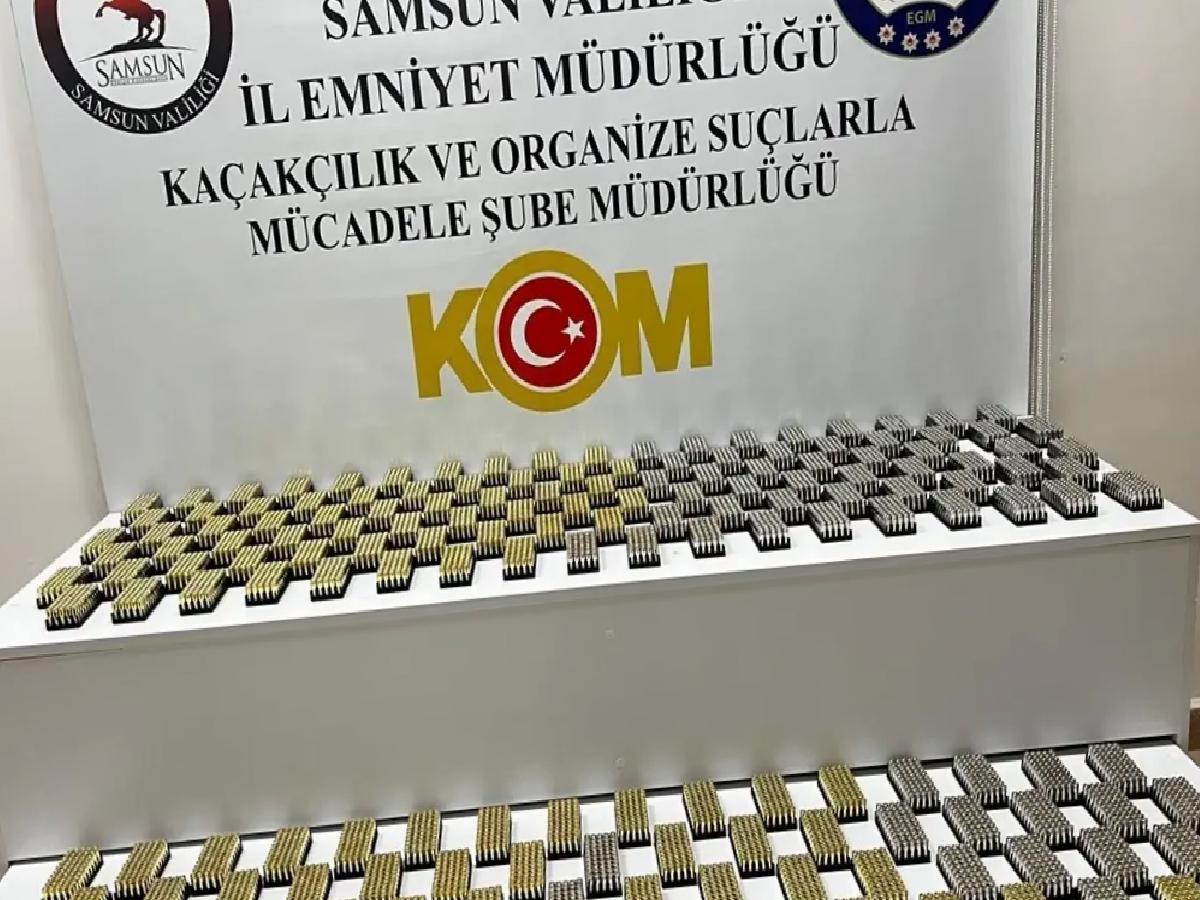 Samsun’da Kaçak Tabanca Fişeği Ele Geçirildi